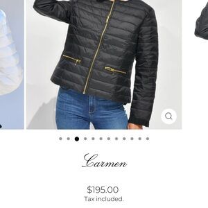 Black Quilted Jacket by Ciao Milano New Without Tag